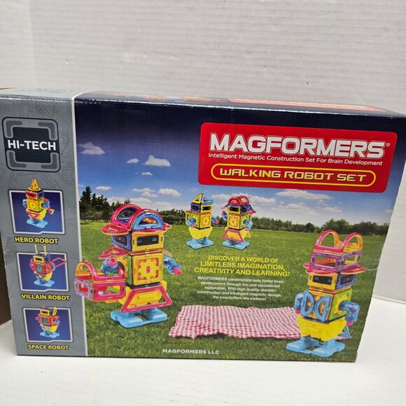 Magformers Magnetic Construction 3D Brain Development Walking Robot Hi Tech Set - Picture 6 of 13